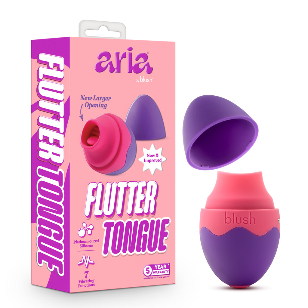 Aria By Blush® | Flutter Tongue 7-Function Flicking Tongue Clitoris Stimulator - Made From Satin Smo