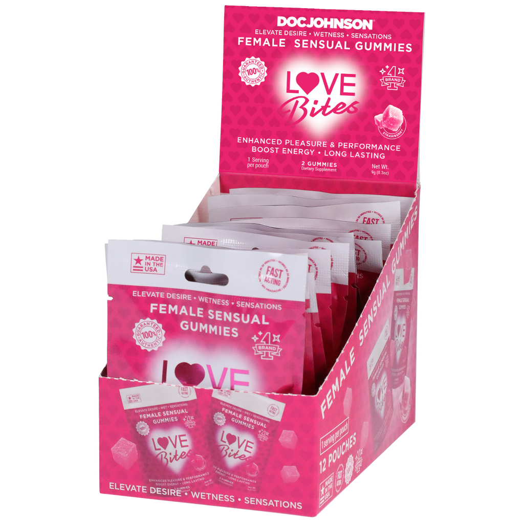 Love Bites - Female Sensual Gummies - 12 Pack Display (2 per pack)