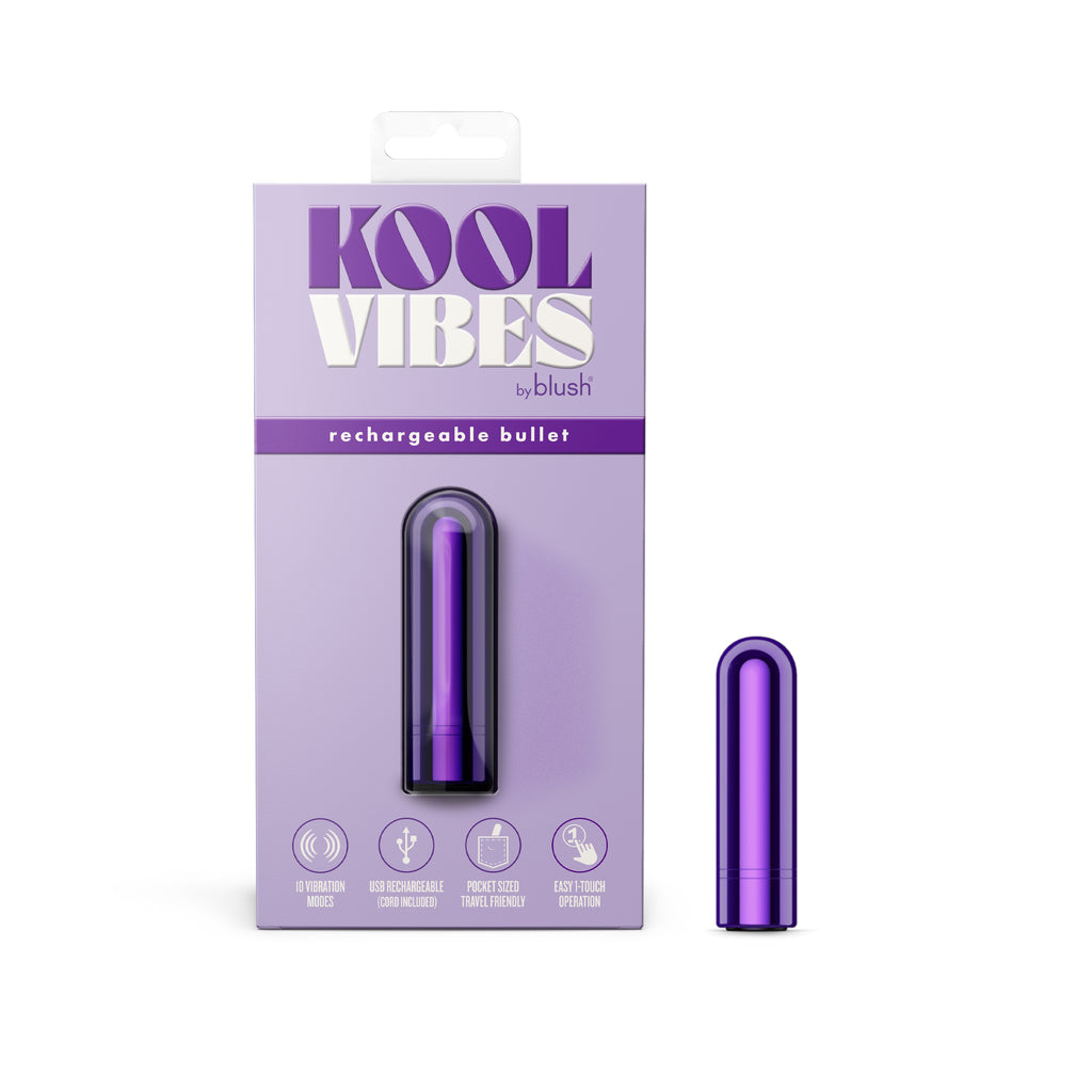 Kool Vibes By Blush® | Grape - Mini Bullet Vibrator - 10 Vibration Modes Clitoral